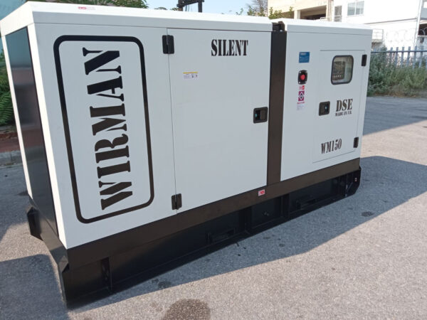 Γεννήτρια WIRMAN Κλειστού Τύπου 150kva Με τον αυτόματο πίνακα μεταγωγής, Υδρόψυκτο 1500 στροφές