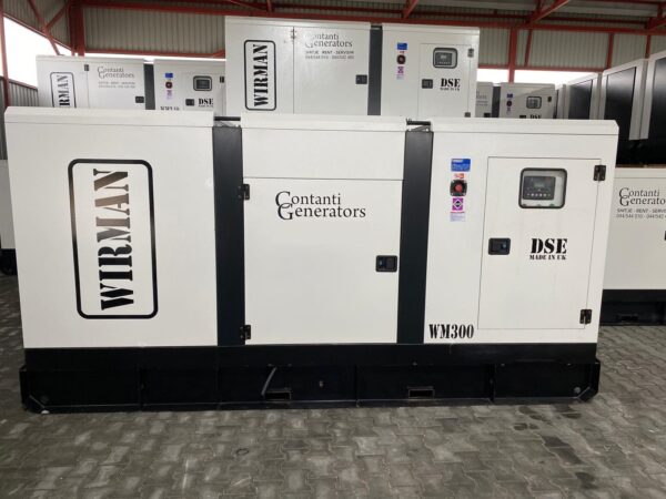 Γεννήτρια WIRMAN Κλειστού Τύπου 250kva Με τον αυτόματο πίνακα μεταγωγής, Υδρόψυκτο 1500 στροφές